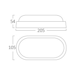 BRY-BULKHEAD-B-ELP-12W-WHT-IP54-3000K-LED BULKHEAD - 6