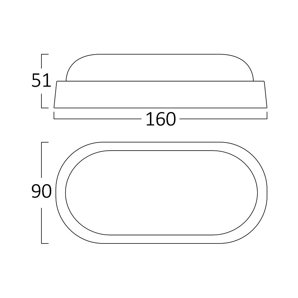 BRY-BULKHEAD-B-ELP-8W-WHT-IP54-3000K-LED BULKHEAD - 6