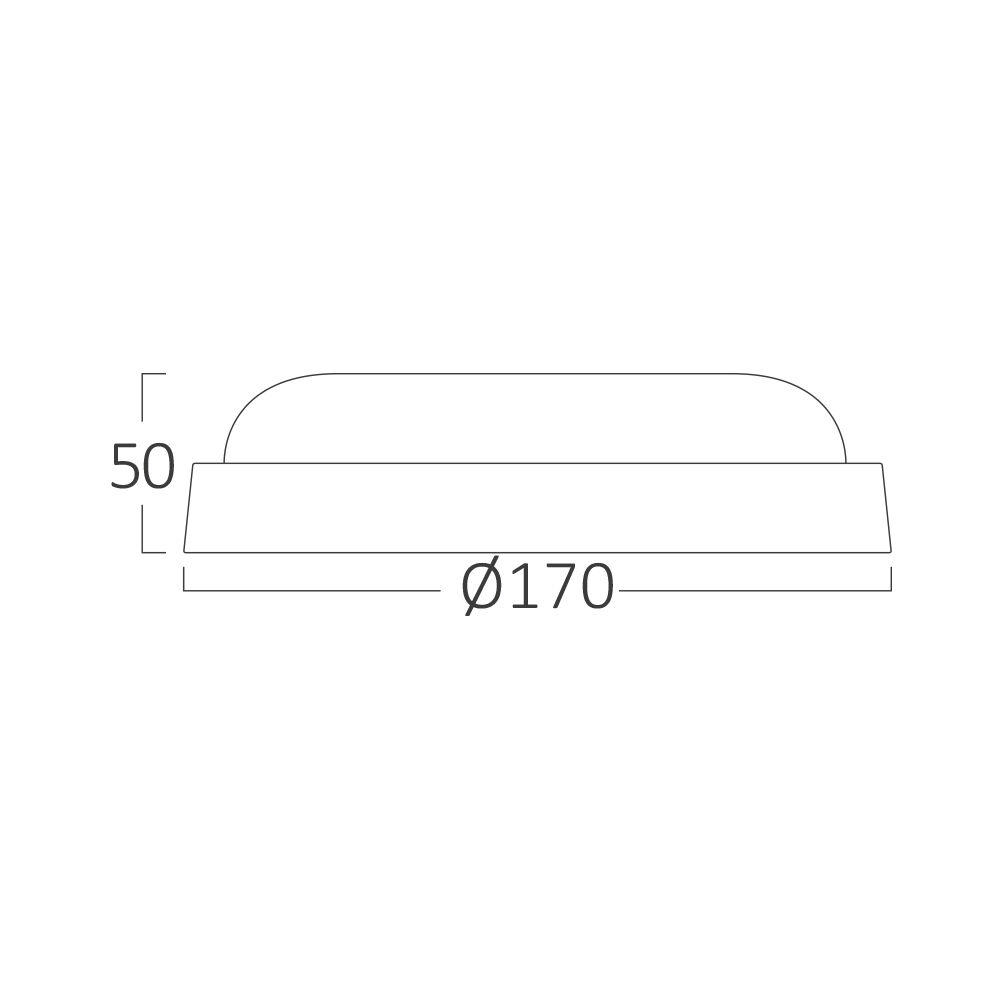 BRY-BULKHEAD-B-RND-12W-WHT-IP54-3000K-LED BULKHEAD - 6