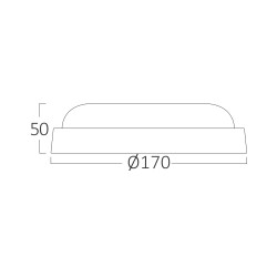 BRY-BULKHEAD-B-RND-12W-WHT-IP54-6500K-LED BULKHEAD - 6