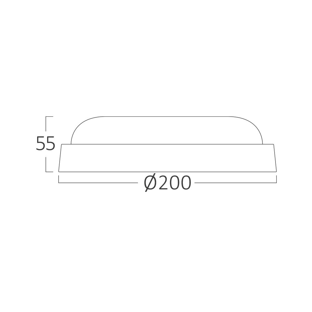 BRY-BULKHEAD-B-RND-18W-WHT-IP54-3000K-LED BULKHEAD - 6