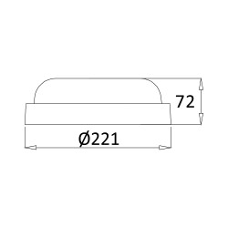 BRY-BULKHEAD-C-RND-20W-WHT-IP65-3000K-LED BULKHEAD - 5