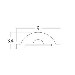 BRY-COBLINE-220L-L9-8W-COB-3000K-CLR-220V-IP54-LED STRIP - 3