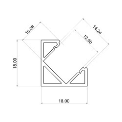 BRY-CR1818-2MT-SLV-ALUMINIUM PROFILE - 3