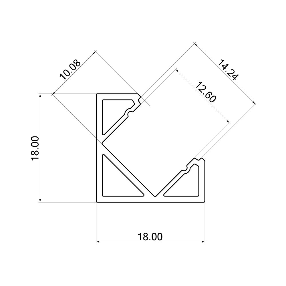 BRY-CR1818-2MT-SLV-ALUMINIUM PROFILE - 3