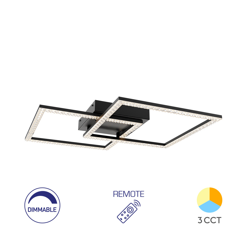 BRY-CRYSTAL-A-55W-3IN1-RMT-BLC-CEILING LIGHT - 1