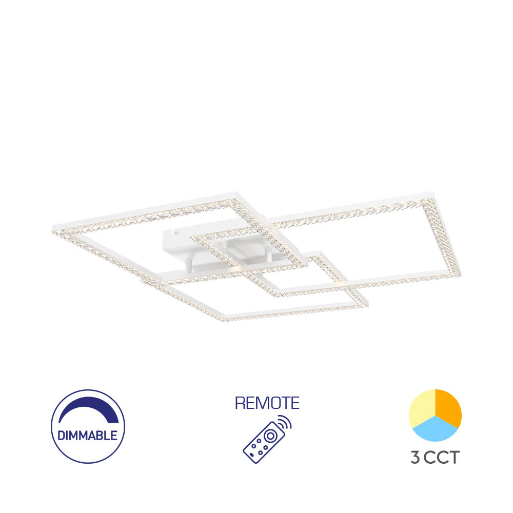 BRY-CRYSTAL-B-80W-3IN1-RMT-WHT-CEILING LIGHT - 1