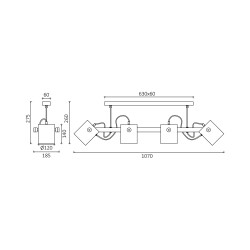 BRY-D001C-4H-4xE27-WDN-CEILING LIGHT - 4