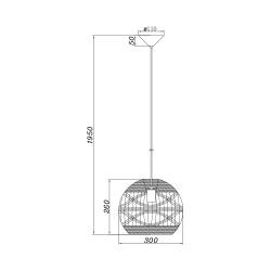 BRY-D003R-1H-1xE27-RTN-PENDANT LIGHT - 4