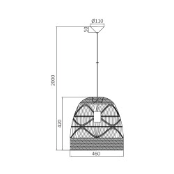 BRY-D003R-1H-1xE27-RTN-PENDANT LIGHT - 4