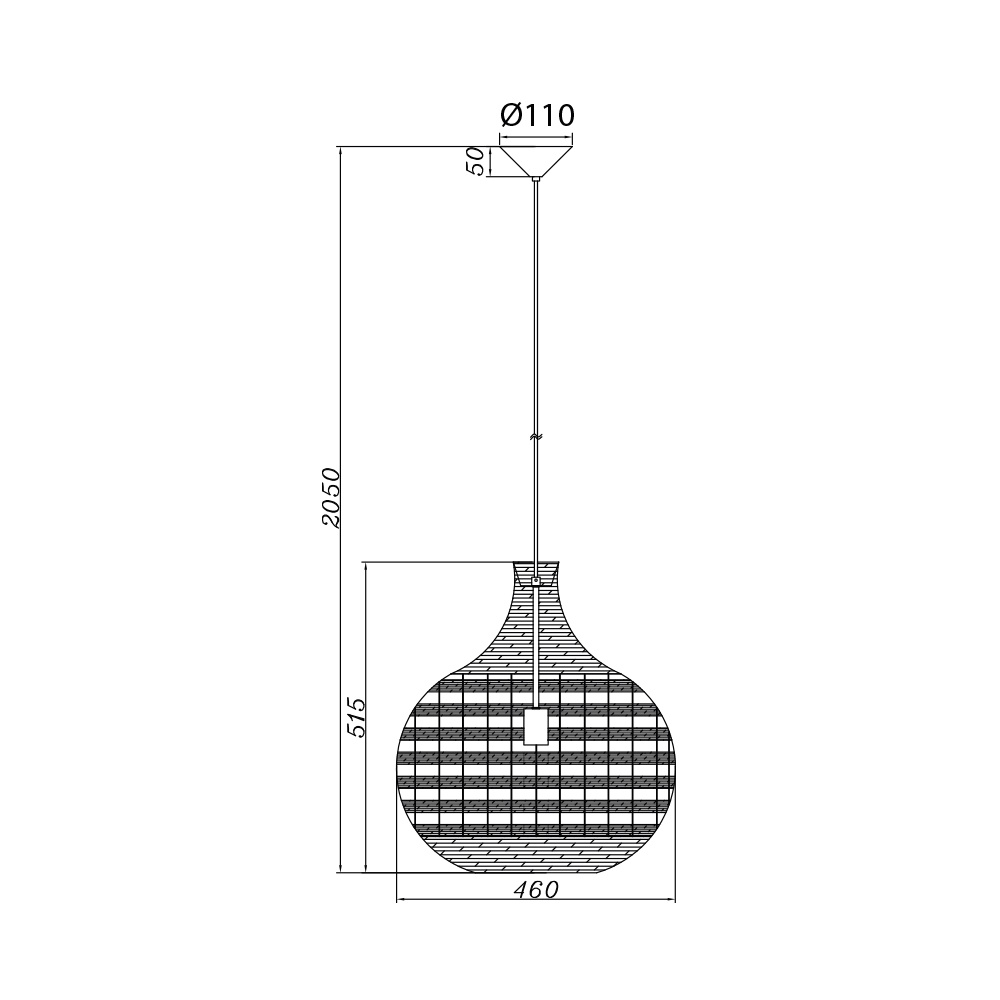 BRY-D003R-1H-1xE27-RTN-PENDANT LIGHT - 4