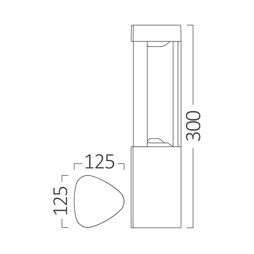 BRY-DALLAS-300-7W-3000K-IP54-LED BOLLARD - 4