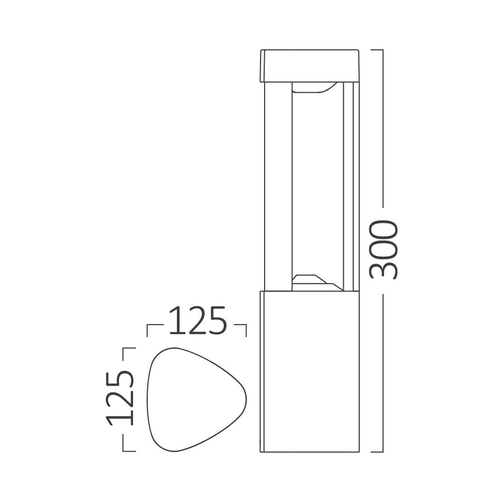 BRY-DALLAS-300-7W-3000K-IP54-LED BOLLARD - 3