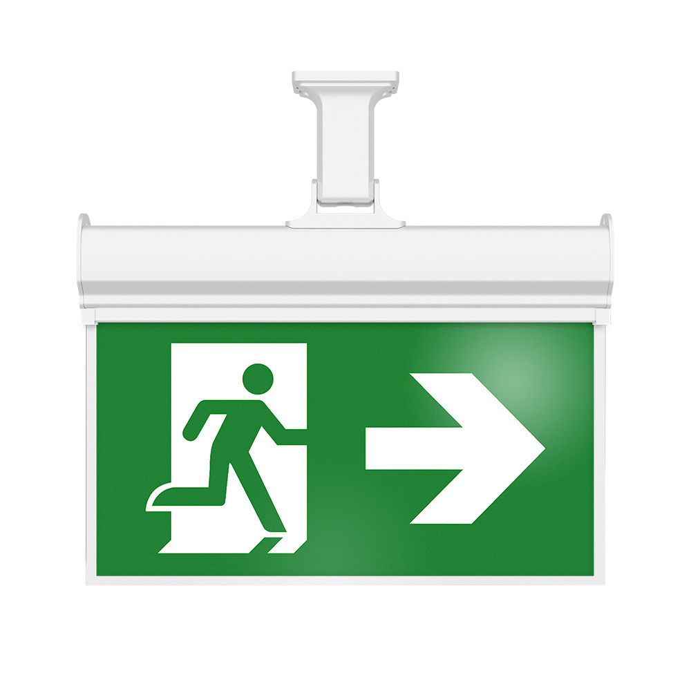 BRY-EXIT-LED-2W-HNG-IP20-WHT-EMERGENCY EXIT - 5