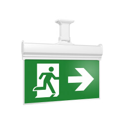 BRY-EXIT-LED-2W-HNG-IP20-WHT-EMERGENCY EXIT - 1