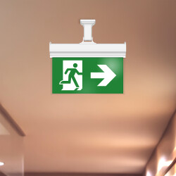 BRY-EXIT-LED-2W-HNG-IP20-WHT-EMERGENCY EXIT - 2