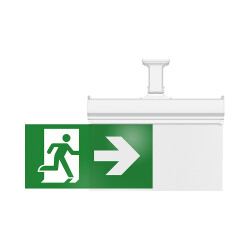 BRY-EXIT-LED-2W-HNG-IP20-WHT-EMERGENCY EXIT - 4