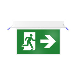 BRY-EXIT-LED-2W-RCS-IP20-WHT-EMERGENCY EXIT - 5