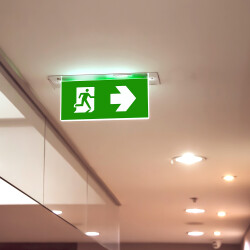 BRY-EXIT-LED-2W-RCS-IP20-WHT-EMERGENCY EXIT - 2