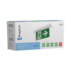 BRY-EXIT-LED-2W-RCS-IP20-WHT-EMERGENCY EXIT - 6