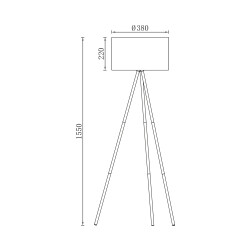 BRY-F003T-1H-1xE27-WHT-FLOOR LAMP - 4