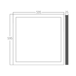 BRY FL-50W-595*595-WHT-6500 K - 3