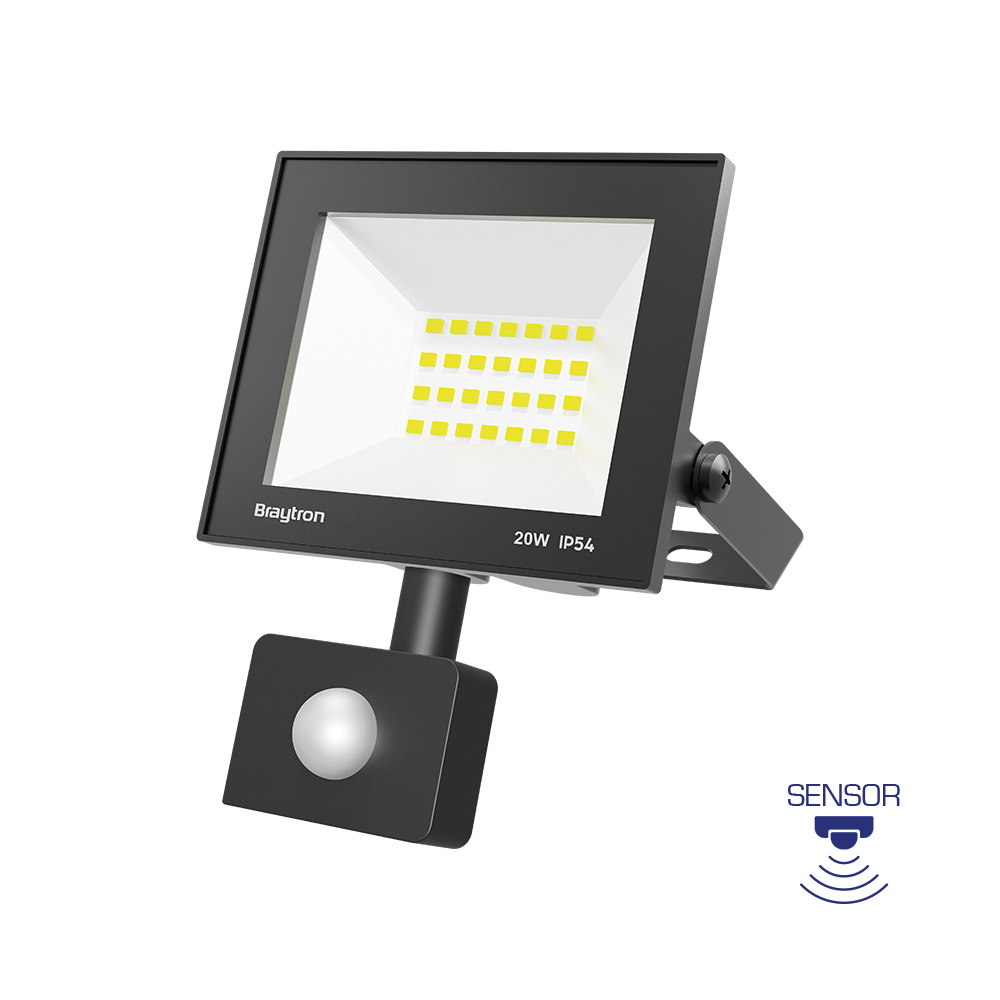 BRY-FLOOD-CF-20W-BLC-6500K-SNS-IP54-LED FLOODLIGHT - 1