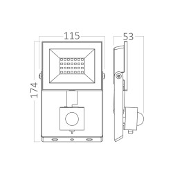 BRY-FLOOD-CF-20W-BLC-6500K-SNS-IP54-LED FLOODLIGHT - 5