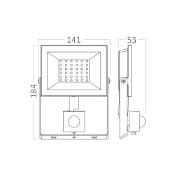 BRY-FLOOD-CF-30W-BLC-6500K-SNS-IP54-LED FLOODLIGHT - 5