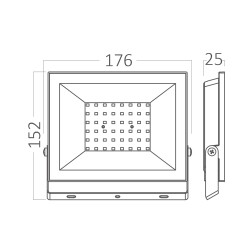 BRY-FLOOD-CF-50W-BLC-3000K-IP65-LED FLOODLIGHT - 5