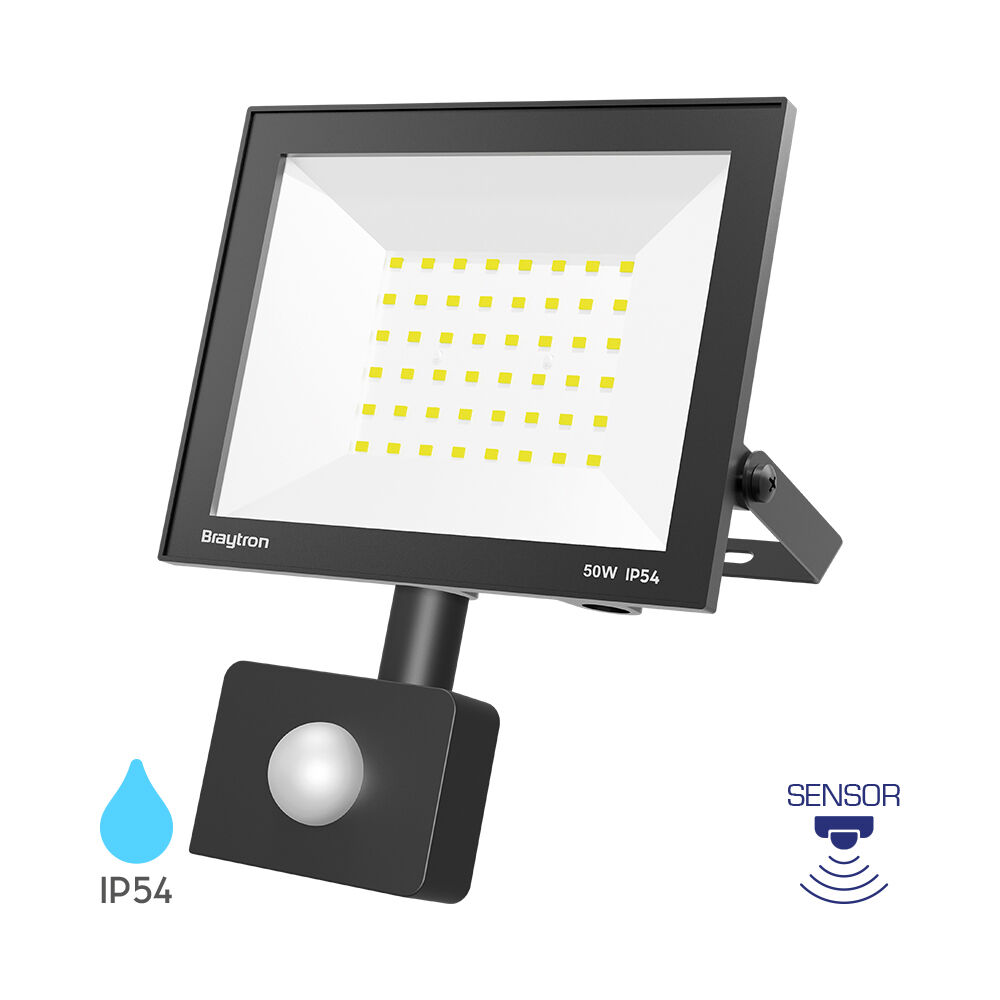 BRY-FLOOD-CF-50W-BLC-6500K-SNS-IP54-LED FLOODLIGHT - 1