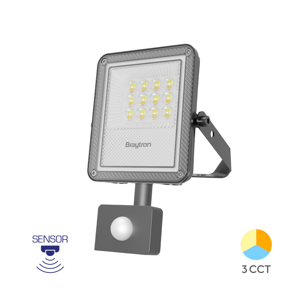 BRY-FLOOD-PF-10W-GRY-3IN1-SNS-IP65-LED FLOODLIGHT - 1