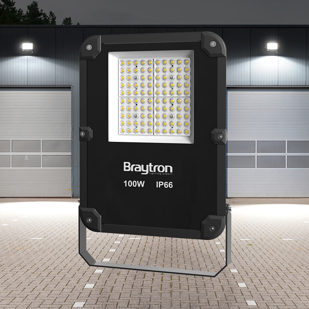 BRY-FLOOD-PL-100W-GRY-4000K-IP66-LED FLOODLIGHT - 2