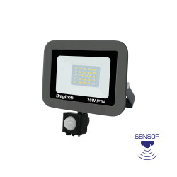 BRY-FLOOD-SC-20W-GRY-3000K-SNS-IP54-LED FLOODLIGHT - 1