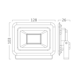 BRY-FLOOD-SF-20W-BLC-3000K-IP65-LED FLOODLIGHT - 5