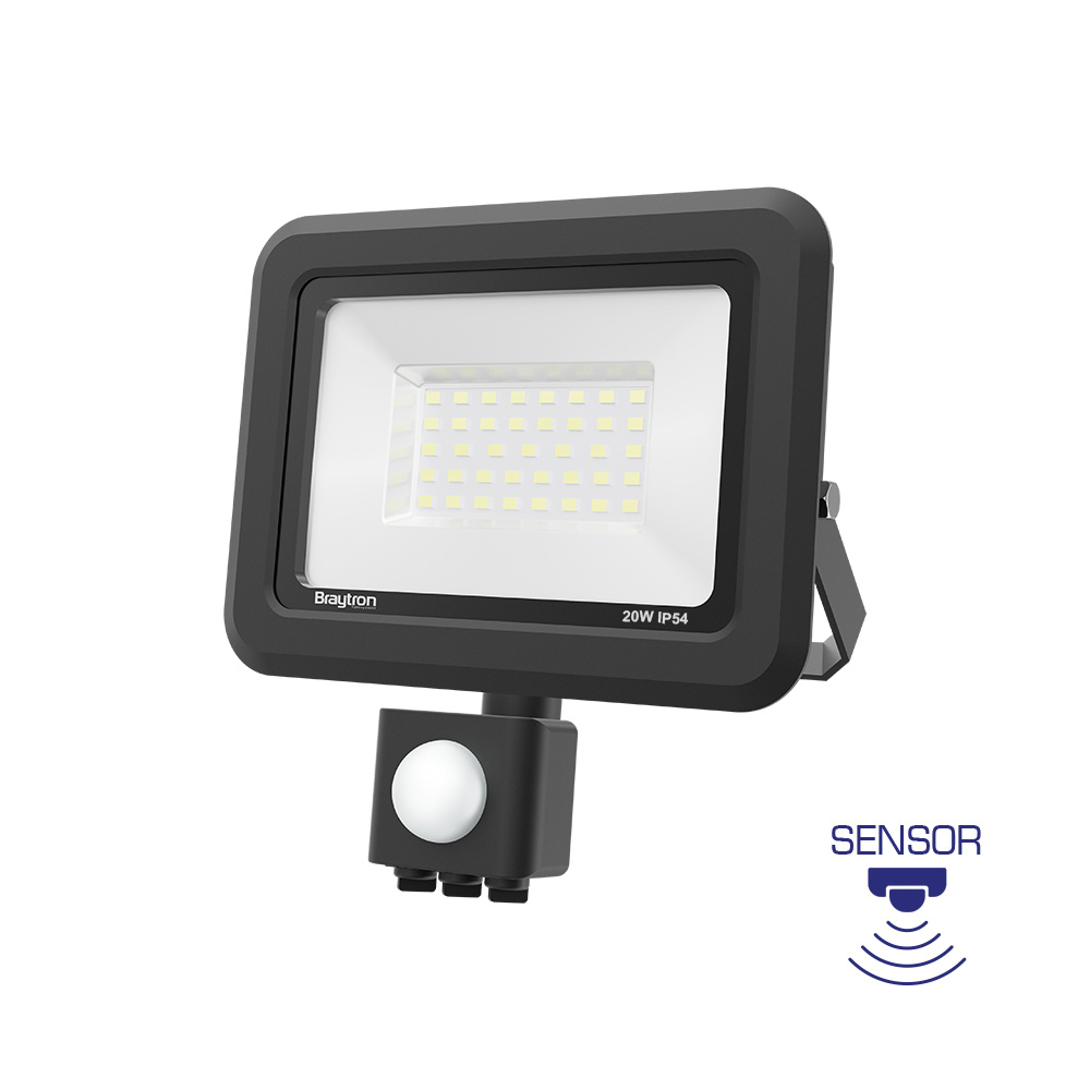 BRY-FLOOD-SF-20W-BLC-3000K-SNS-IP54-LED FLOODLIGHT - 1