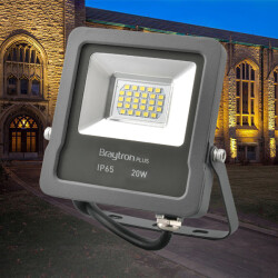 BRY-FLOOD-SL-20W-GRY-3000K-IP65-LED FLOODLIGHT - 2