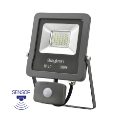 BRY-FLOOD-SL-30W-GRY-3000K-SNS-IP54-LED FLOODLIGHT - 1