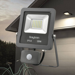 BRY-FLOOD-SL-30W-GRY-3000K-SNS-IP54-LED FLOODLIGHT - 2