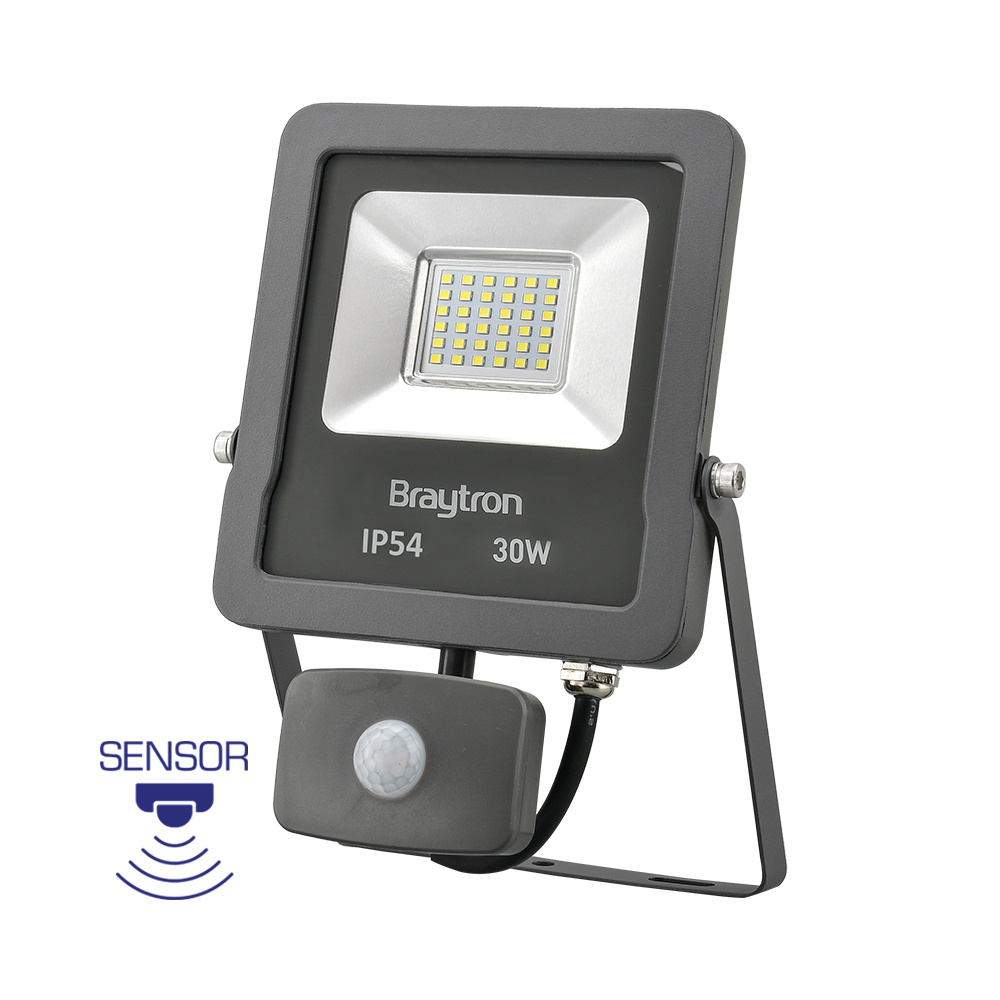 BRY-FLOOD-SL-30W-GRY-6500K-SNS-IP54-LED FLOODLIGHT - 1