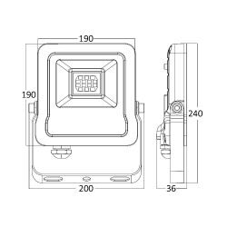 BRY-FLOOD-SL-50W-GRY-3000K-IP65-LED FLOODLIGHT - 6