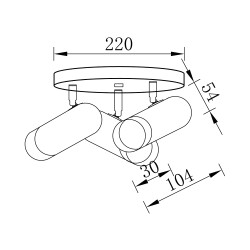 BRY-G002C-3H-3xGU10-GLD-BLC-CEILING LIGHT - 4