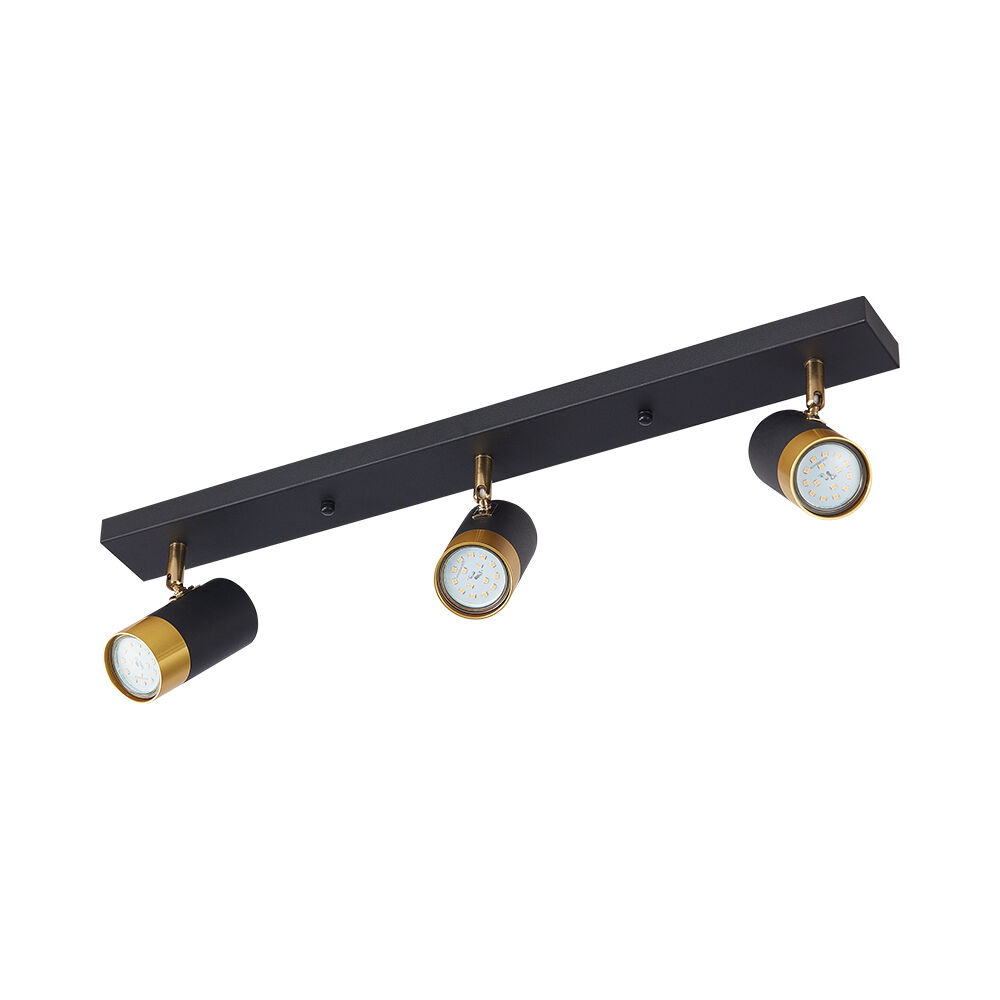 BRY-G002C-3H-3xGU10-GLD-BLC-CEILING LIGHT - 3