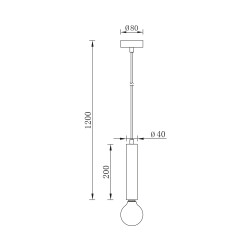 BRY-G005R-1H-1xE27-BLC-PENDANT LIGHT - 4