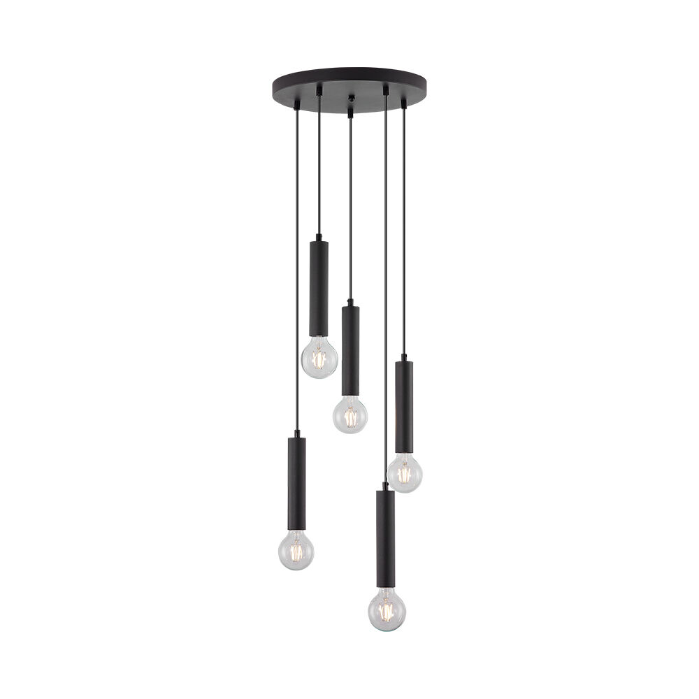 BRY-G005R-5H-5xE27-BLC-PENDANT LIGHT - 1