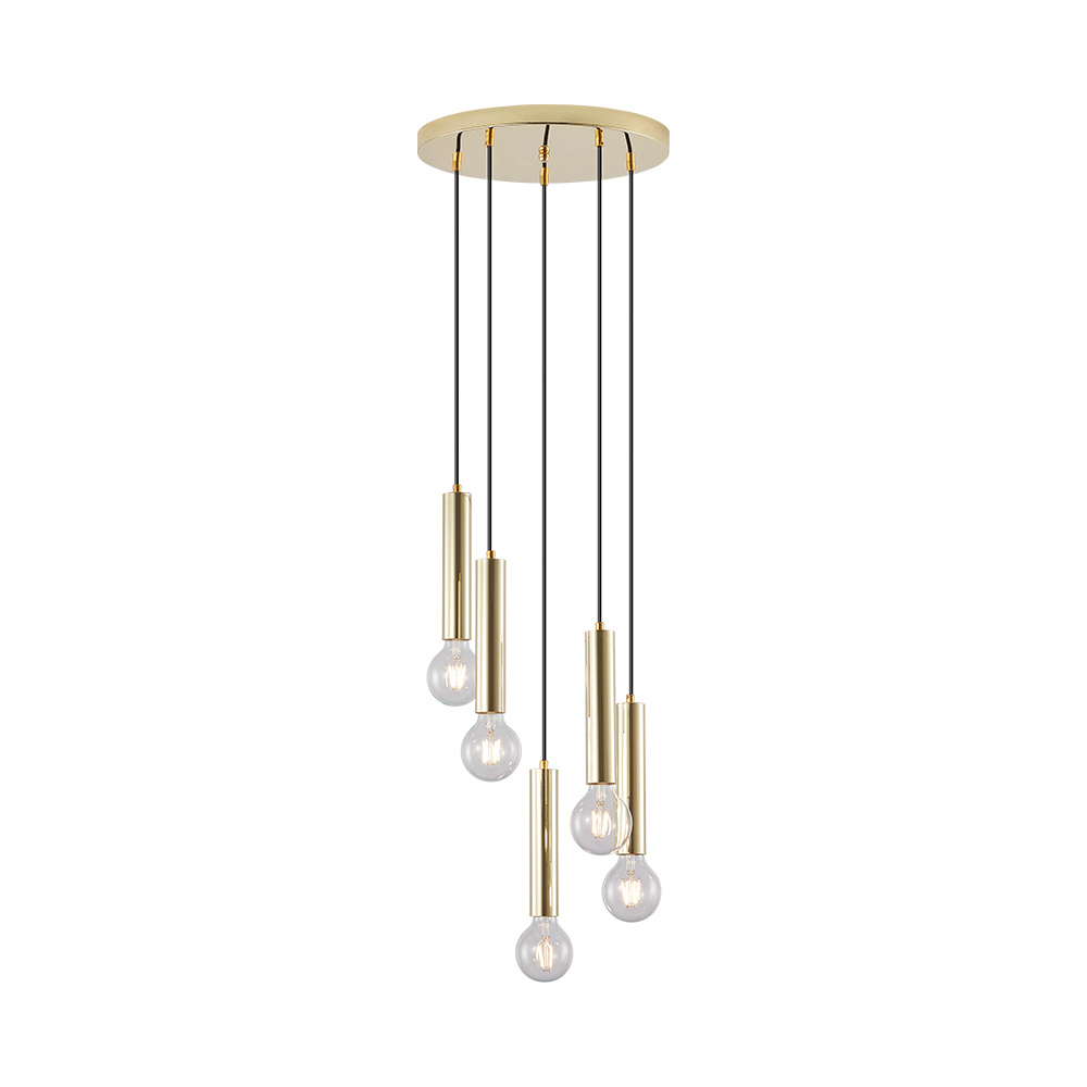 BRY-G005R-5H-5xE27-GLD-PENDANT LIGHT - 1