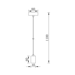 BRY-G006R-1H-1xE27-BLC-PENDANT LIGHT - 4