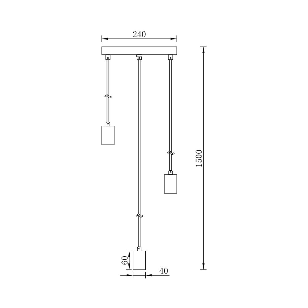 BRY-G006R-3H-3xE27-BLC-PENDANT LIGHT - 4