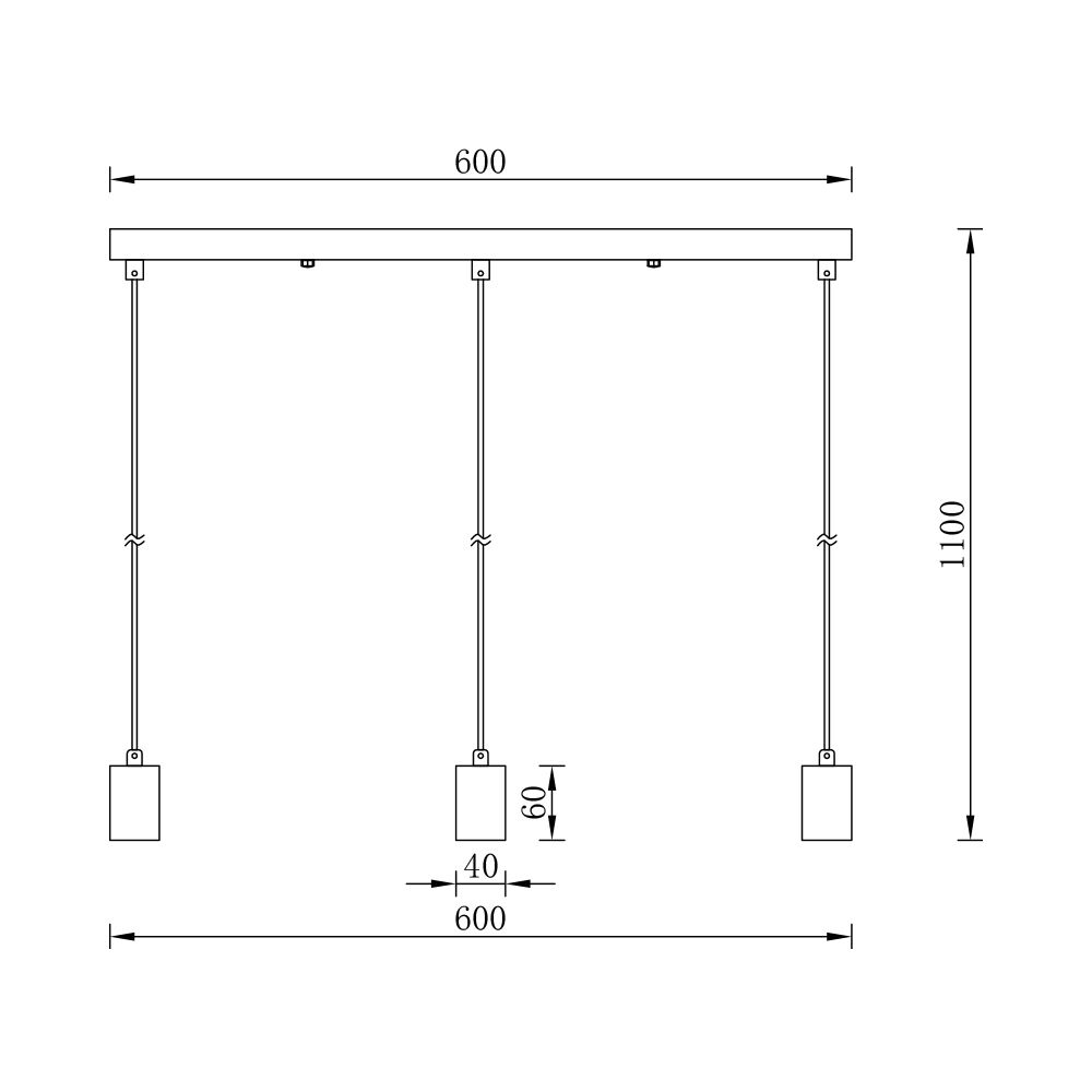 BRY-G006S-3H-3xE27-BLC-PENDANT LIGHT - 4