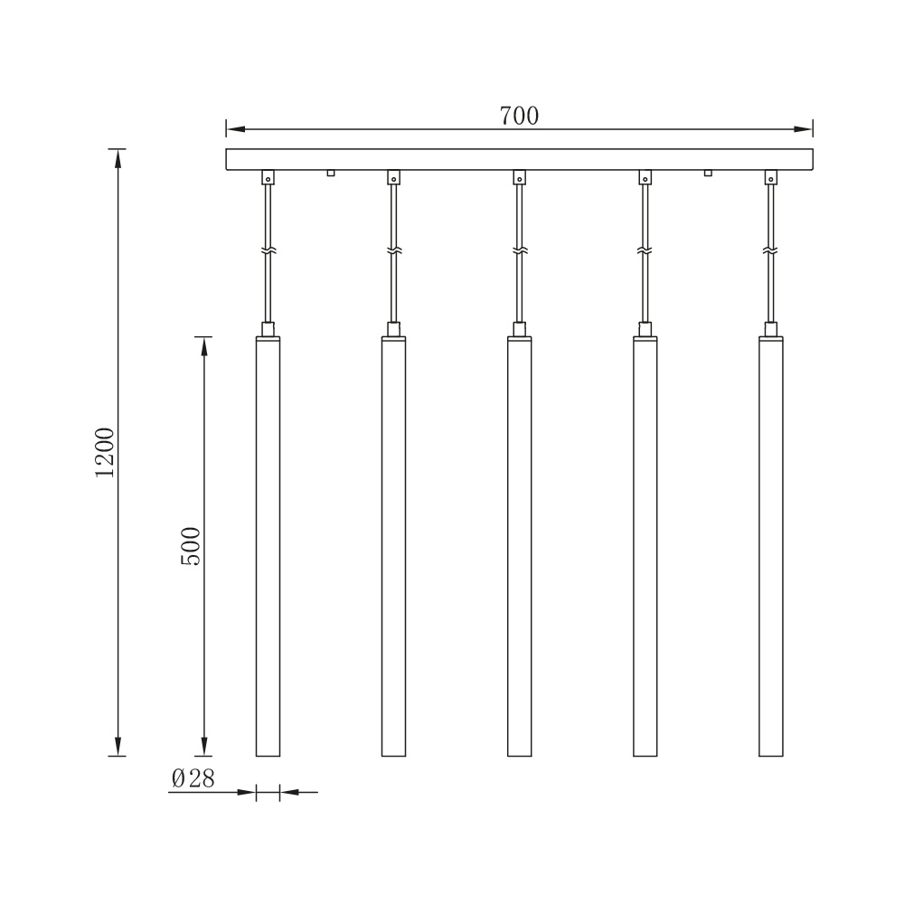 BRY-G007S-5H-5xG9-BLC-PENDANT LIGHT - 4